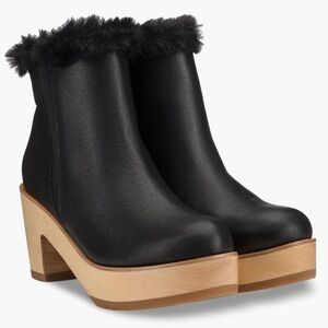 Like New AoverA Parker Alpime Clog Boots Black Size Retail $328.00